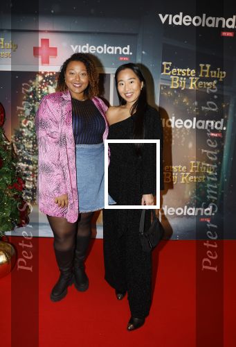 Amsterdam 6 december 2023
Premiere eerste hulp bij kerst  in Pathe Noord van Videoland. Noel v Kleef en Roosmarijn Windt