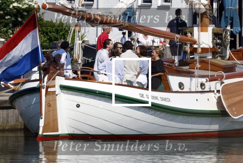 Muiden 11 juni 2023
Prinses Beatrix gaat varen met vrienden op de groene Draeck. oa Aanwezig Prins Constantijn Prinses laurentien Gravin Eloise met (een) vriend.  Prinses Laurentien had ook de hond meegenomen.