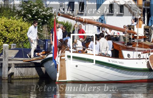 Muiden 11 juni 2023
Prinses Beatrix gaat varen met vrienden op de groene Draeck. oa Aanwezig Prins Constantijn Prinses laurentien Gravin Eloise met (een) vriend.  Prinses Laurentien had ook de hond meegenomen.