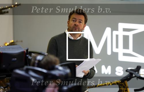 Amsterdam 21 december 2023
Presentatie nieuwe ploeg Visma Lease a Bike bij Move in Amsterdam. Pers chef Sander Kleikers