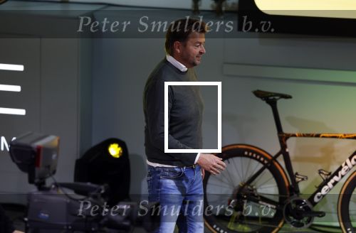 Amsterdam 21 december 2023
Presentatie nieuwe ploeg Visma Lease a Bike bij Move in Amsterdam. Pers chef Sander Kleikers