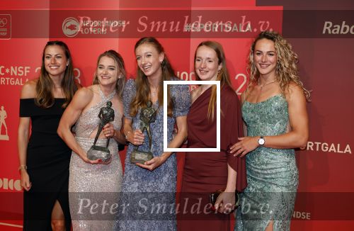 Utrecht 20 december 2023
Sportman / sportvrouw van jaar gala . Sportploeg van het jaar dee dames 400 meter met Femke Bol Lieke Klaver Eveline Saalberg Cathelijn Peeters en Lisanne de Witte
