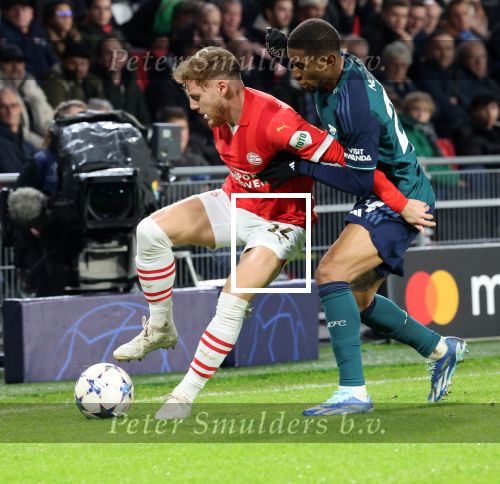 Eindhoven, 12 December 2023
Voorronde Champions League Seizoen 2023-2024
PSV-Arsenal FC , eindstand 1-1
Yorbe Vertessen
