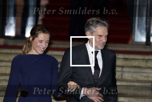 Amsterdam 11 december 2024
Koningspaar Koning Willem Alexander Koningin Maxima  bij contraprestatie Portugese staatsbezoek, Dick Schoof en partner Loes Meurs