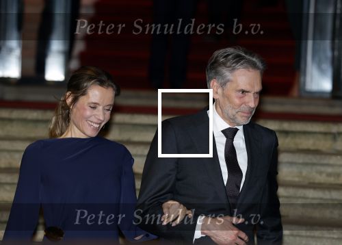 Amsterdam 11 december 2024
Koningspaar Koning Willem Alexander Koningin Maxima  bij contraprestatie Portugese staatsbezoek, Dick Schoof en partner Loes Meurs