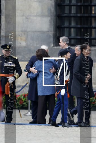 Amsterdam 10 december 2024
Staatsbezoek Portugal Koningin Maxima, president van Portugal Marcelo Rebelo de Sousaen  Koning Willem-Alexander bij paleis op de dam.  Femke Halsema Jan v Zanen Arthur v Dijk  Piet Hein Donner en Thom de Graaf