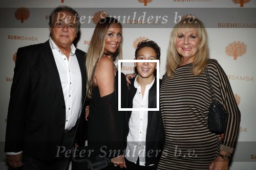 Amsterdam 16 oktober 2017 
Opening van het nieuwe restaurant van Won Yip Sushisamba bij het holland casino . John en Loes v Katwijk met dochter en kleinzoon