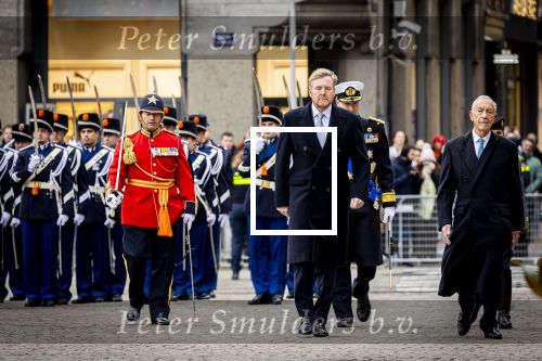 Amsterdam 10 december 2024
Staatsbezoek Portugal Koningin Maxima, president van Portugal Marcelo Rebelo de Sousaen  Koning Willem-Alexander bij paleis op de dam.