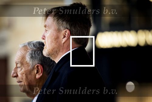 Amsterdam 10 december 2024
Staatsbezoek Portugal Koningin Maxima, president van Portugal Marcelo Rebelo de Sousaen  Koning Willem-Alexander bij paleis op de dam.