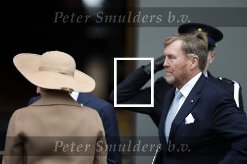 Amsterdam 10 december 2024
Staatsbezoek Portugal Koningin Maxima, president van Portugal Marcelo Rebelo de Sousaen  Koning Willem-Alexander bij paleis op de dam.