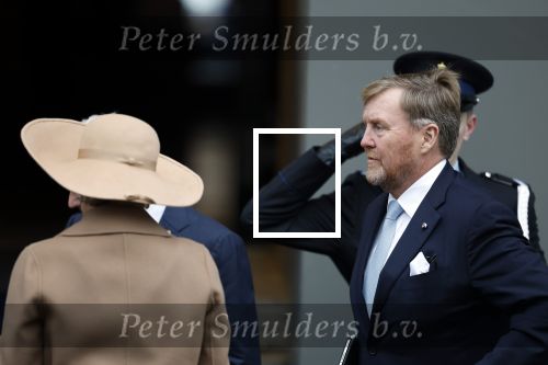 Amsterdam 10 december 2024
Staatsbezoek Portugal Koningin Maxima, president van Portugal Marcelo Rebelo de Sousaen  Koning Willem-Alexander bij paleis op de dam.