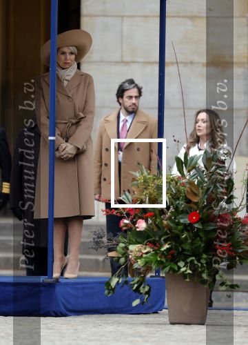 Amsterdam 10 december 2024
Staatsbezoek Portugal Koningin Maxima, president van Portugal Marcelo Rebelo de Sousaen  Koning Willem-Alexander bij paleis op de dam.