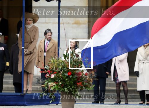 Amsterdam 10 december 2024
Staatsbezoek Portugal Koningin Maxima, president van Portugal Marcelo Rebelo de Sousaen  Koning Willem-Alexander bij paleis op de dam.