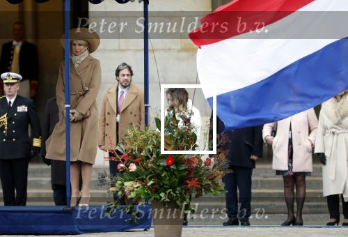 Amsterdam 10 december 2024
Staatsbezoek Portugal Koningin Maxima, president van Portugal Marcelo Rebelo de Sousaen  Koning Willem-Alexander bij paleis op de dam.