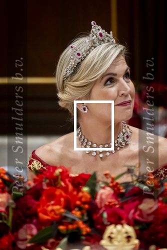 Amsterdam 10 december 2024
Staatsbezoek Portugal Koningin Maxima, president van Portugal Marcelo Rebelo de Sousaen  Koning Willem-Alexander bij paleis op de dam. Ook prinses Amalia is aanwezig bij het staatsbanket.