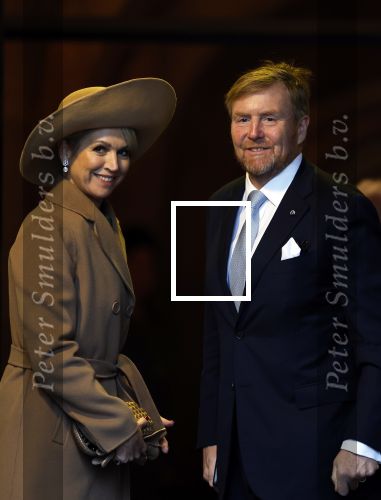 Amsterdam 10 december 2024
Staatsbezoek Portugal Koningin Maxima, president van Portugal Marcelo Rebelo de Sousaen  Koning Willem-Alexander bij paleis op de dam.