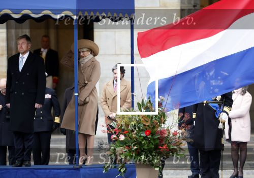 Amsterdam 10 december 2024
Staatsbezoek Portugal Koningin Maxima, president van Portugal Marcelo Rebelo de Sousaen  Koning Willem-Alexander bij paleis op de dam.