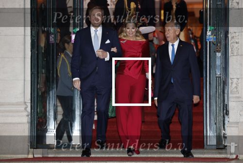 Amsterdam 11 december 2024
Koningspaar Koning Willem Alexander Koningin Maxima  bij contraprestatie Portugese staatsbezoek.