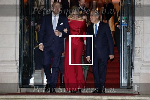 Amsterdam 11 december 2024
Koningspaar Koning Willem Alexander Koningin Maxima  bij contraprestatie Portugese staatsbezoek.