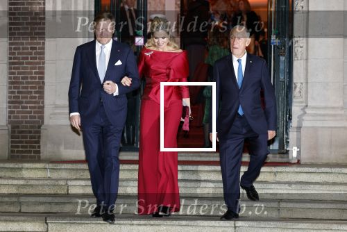 Amsterdam 11 december 2024
Koningspaar Koning Willem Alexander Koningin Maxima  bij contraprestatie Portugese staatsbezoek.