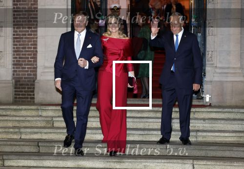 Amsterdam 11 december 2024
Koningspaar Koning Willem Alexander Koningin Maxima  bij contraprestatie Portugese staatsbezoek.