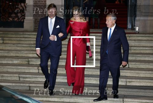 Amsterdam 11 december 2024
Koningspaar Koning Willem Alexander Koningin Maxima  bij contraprestatie Portugese staatsbezoek.