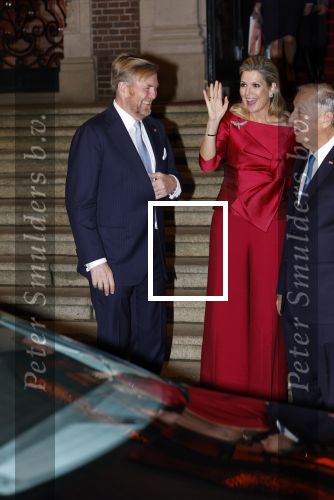 Amsterdam 11 december 2024
Koningspaar Koning Willem Alexander Koningin Maxima  bij contraprestatie Portugese staatsbezoek.