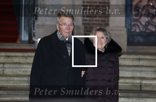 Amsterdam 11 december 2024
Koningspaar Koning Willem Alexander Koningin Maxima  bij contraprestatie Portugese staatsbezoek, Piet Hein Donner met zijn vrouw