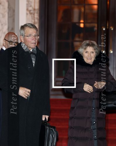 Amsterdam 11 december 2024
Koningspaar Koning Willem Alexander Koningin Maxima  bij contraprestatie Portugese staatsbezoek, Piet Hein Donner met zijn vrouw