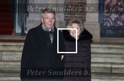 Amsterdam 11 december 2024
Koningspaar Koning Willem Alexander Koningin Maxima  bij contraprestatie Portugese staatsbezoek, Piet Hein Donner met zijn vrouw
