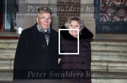 Amsterdam 11 december 2024
Koningspaar Koning Willem Alexander Koningin Maxima  bij contraprestatie Portugese staatsbezoek, Piet Hein Donner met zijn vrouw
