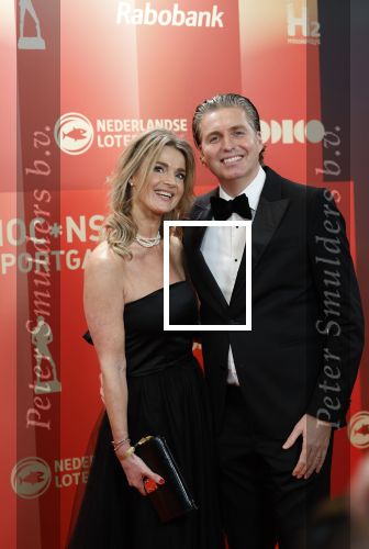 Arnhem 18 december 2024
Sportman van het jaar op Papendal. Sportgala. Pieter v d Hoogenband met zijn vrouw Marie Jose v d Hoogenband