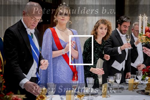 Amsterdam 10 december 2024
Staatsbezoek Portugal Koningin Maxima, president van Portugal Marcelo Rebelo de Sousaen  Koning Willem-Alexander bij paleis op de dam. Ook prinses Amalia is aanwezig bij het staatsbanket.