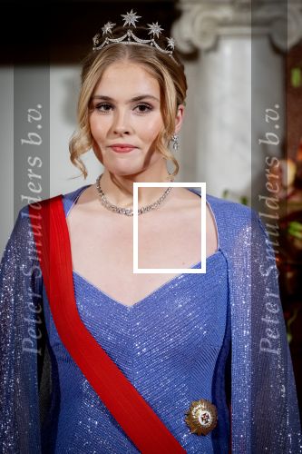 Amsterdam 10 december 2024
Staatsbezoek Portugal Koningin Maxima, president van Portugal Marcelo Rebelo de Sousaen  Koning Willem-Alexander bij paleis op de dam. Ook prinses Amalia is aanwezig bij het staatsbanket.