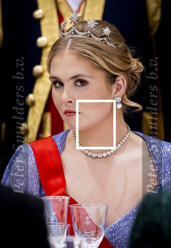Amsterdam 10 december 2024
Staatsbezoek Portugal Koningin Maxima, president van Portugal Marcelo Rebelo de Sousaen  Koning Willem-Alexander bij paleis op de dam. Ook prinses Amalia is aanwezig bij het staatsbanket.