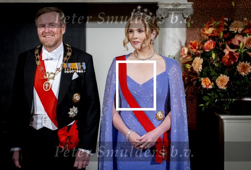 Amsterdam 10 december 2024
Staatsbezoek Portugal Koningin Maxima, president van Portugal Marcelo Rebelo de Sousaen  Koning Willem-Alexander bij paleis op de dam. Ook prinses Amalia is aanwezig bij het staatsbanket.