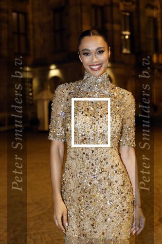 Amsterdam 10 december 2024
Staatsbezoek Portugal Koningin Maxima, president van Portugal Marcelo Rebelo de Sousaen  Koning Willem-Alexander bij paleis op de dam.. Romy Monteiro is uitgenodigd voor het diner