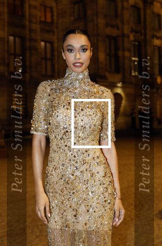 Amsterdam 10 december 2024
Staatsbezoek Portugal Koningin Maxima, president van Portugal Marcelo Rebelo de Sousaen  Koning Willem-Alexander bij paleis op de dam.. Romy Monteiro is uitgenodigd voor het diner
