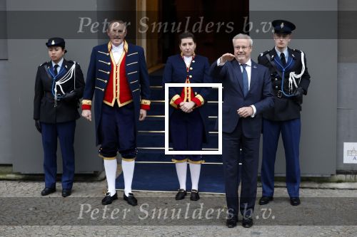 Amsterdam 10 december 2024
Staatsbezoek Portugal Koningin Maxima, president van Portugal Marcelo Rebelo de Sousaen  Koning Willem-Alexander bij paleis op de dam. Sjoerd Klein Schiphorst