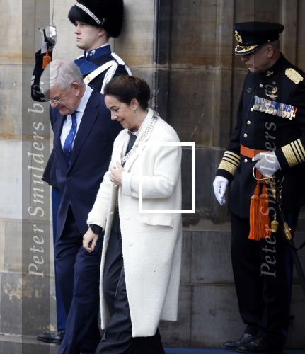 Amsterdam 11 december 2025
 Koning Willem-Alexander en koningin Maxima verwelkomende president van Finland Alexander Stubb met zijn echtgenote Suzanne Innes-Stubb op de Dam op de eerste dag van een tweedaags staatsbezoek aan Nederland. Femke Halsema en Jan v Zanen