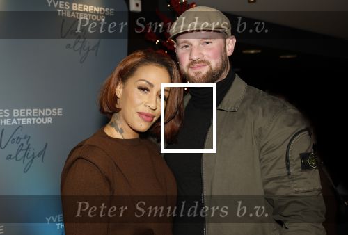 Bussum 8 december 2025
Premiere theatwershow Voor Altijd van Yves Berendse in t Spant. Glennis Grace kwam met haar vriend Eddy Reijner
