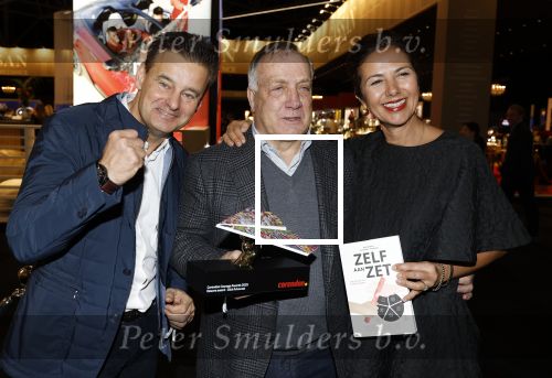 Amsterdam 11 december 2025
Eerste dag van de Masters expo in de RAI. Gunay Uslu  met Dick Advocaat  en Wilfred Genee