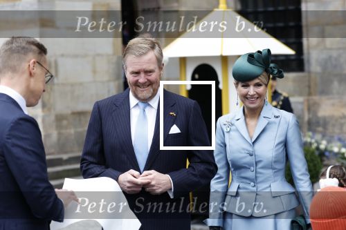 Amsterdam 11 december 2025
 Koning Willem-Alexander en koningin Maxima verwelkomende president van Finland Alexander Stubb met zijn echtgenote Suzanne Innes-Stubb op de Dam op de eerste dag van een tweedaags staatsbezoek aan Nederland. Ministers
