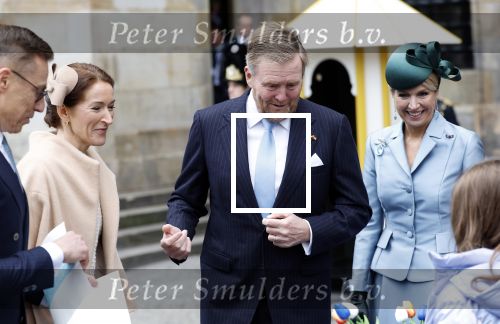 Amsterdam 11 december 2025
 Koning Willem-Alexander en koningin Maxima verwelkomende president van Finland Alexander Stubb met zijn echtgenote Suzanne Innes-Stubb op de Dam op de eerste dag van een tweedaags staatsbezoek aan Nederland. Ministers