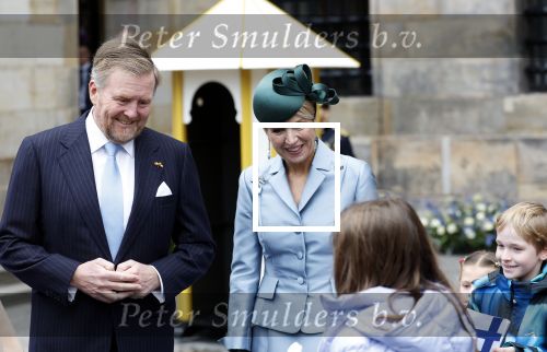 Amsterdam 11 december 2025
 Koning Willem-Alexander en koningin Maxima verwelkomende president van Finland Alexander Stubb met zijn echtgenote Suzanne Innes-Stubb op de Dam op de eerste dag van een tweedaags staatsbezoek aan Nederland. Ministers