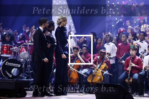 Breda 9 december 2025
Koningin Maxima bij het kerst Muziek gala in het chasse theater. Buddy Vedder en Edsilia Rombley presenteren het .