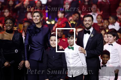 Breda 9 december 2025
Koningin Maxima bij het kerst Muziek gala in het chasse theater. Buddy Vedder en Edsilia Rombley presenteren het .
