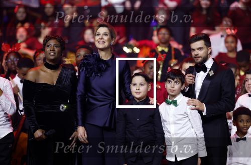Breda 9 december 2025
Koningin Maxima bij het kerst Muziek gala in het chasse theater. Buddy Vedder en Edsilia Rombley presenteren het .