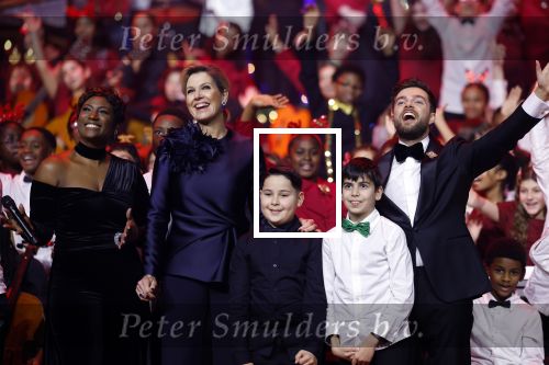Breda 9 december 2025
Koningin Maxima bij het kerst Muziek gala in het chasse theater. Buddy Vedder en Edsilia Rombley presenteren het .