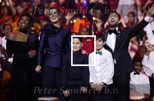 Breda 9 december 2025
Koningin Maxima bij het kerst Muziek gala in het chasse theater. Buddy Vedder en Edsilia Rombley presenteren het .